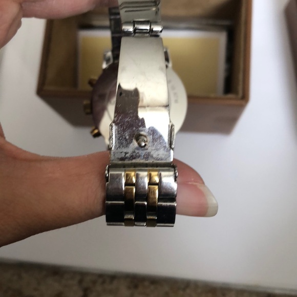 Gently Used Michael Kors MK5057 Two Tone Watch - Picture 3 of 5
